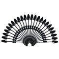 Set 2 x Paletar Unghii Almond 24 Pozitii pentru Exersare si Expunere, Negru, Inel