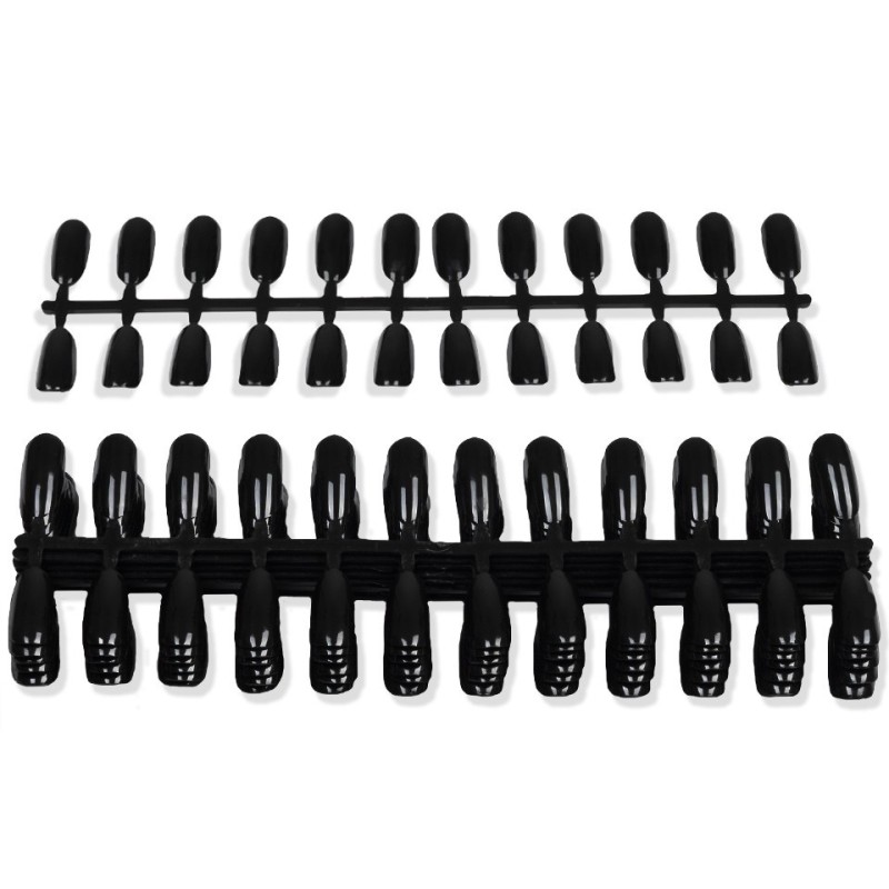 Set 2 x Paletar Unghii Patrate 240 de Pozitii, Negru