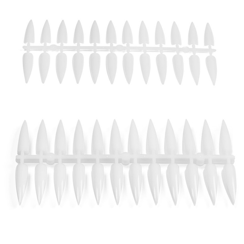 Set 2 x Paletar Unghii Stiletto 240 de Pozitii, Alb