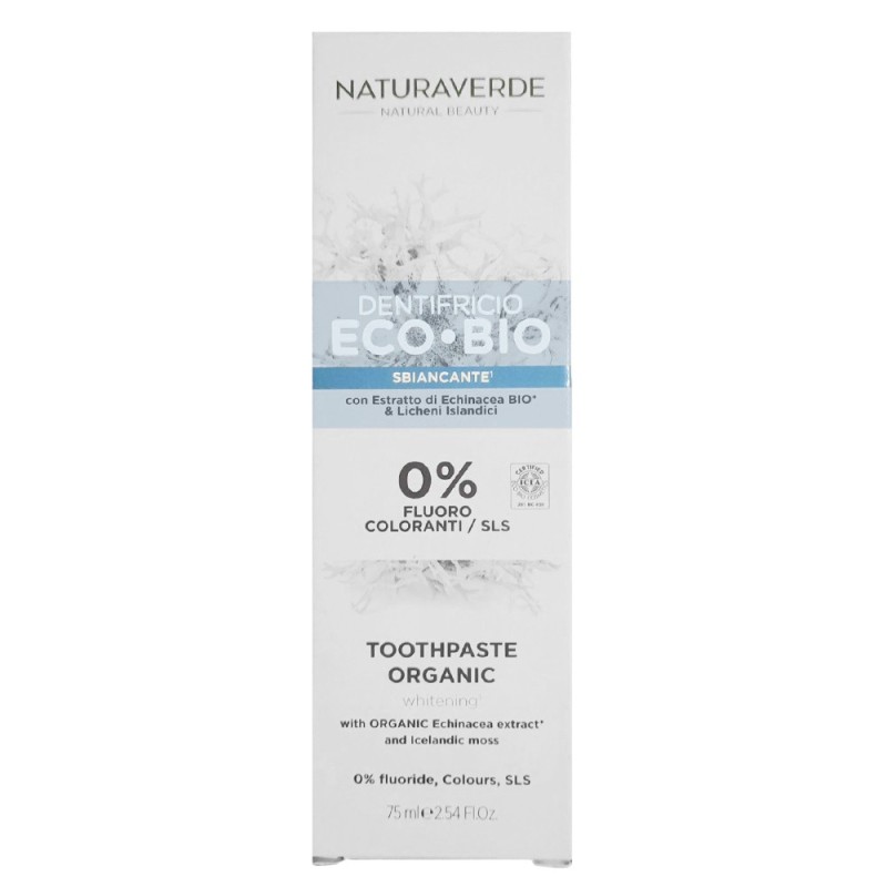 Set 2 x Pasta de Dinti Bio, Gel Whitening Naturaverde, 75 ml