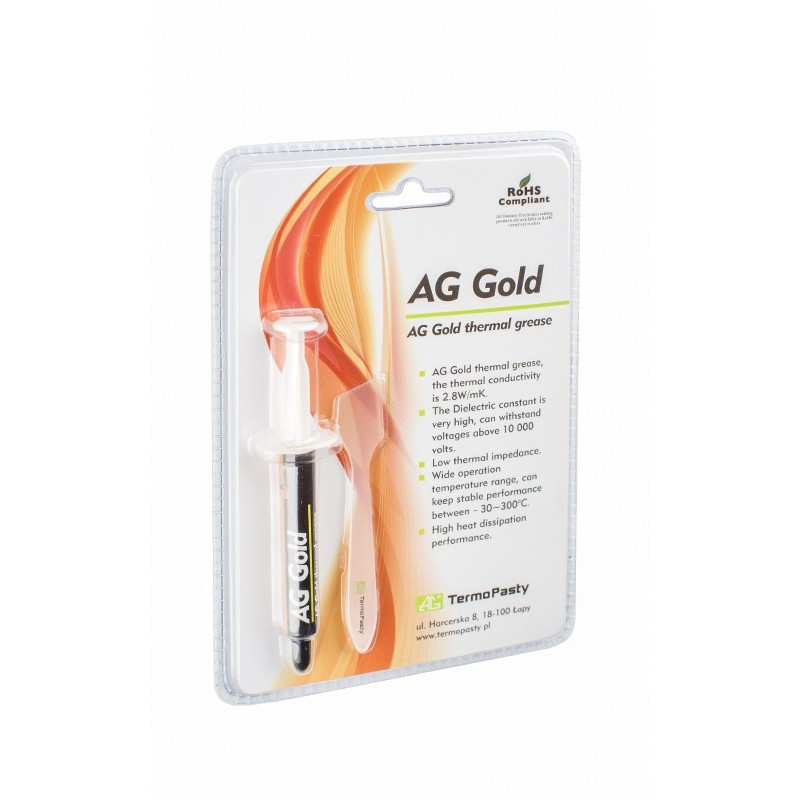 Set 2 x Pasta Termoconductoare Ag Gold Siringa 1gr, Termopasty