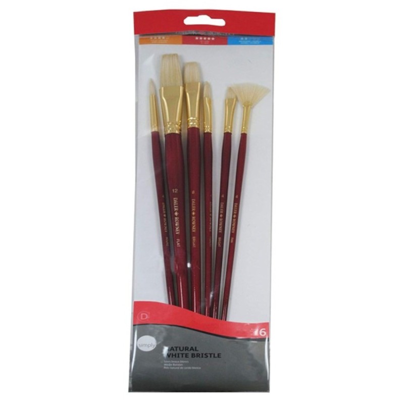 Set 2 x Pensule Ulei Simply Daler Rowney, 6 Bucati