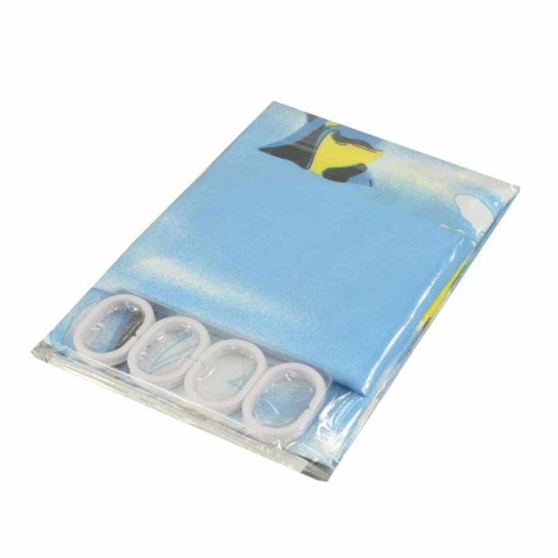 Set 2 x Perdea de Baie din Poliester, 180 x 200 cm, Panzata