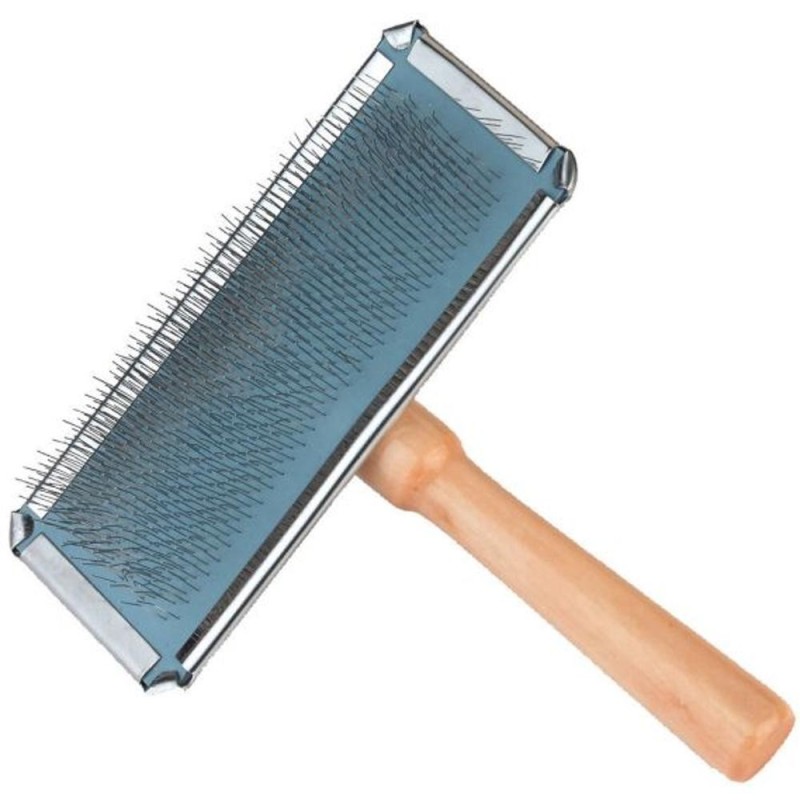 Set 2 x Perie Soft, 12x9cm, Otel Inoxidabil, Maner de Lemn