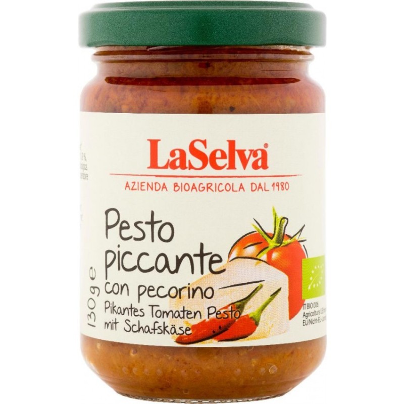 Set 2 x Pesto Picant cu Ardei Iute si Branza de Oaie, Bio, 130 g, La Selva