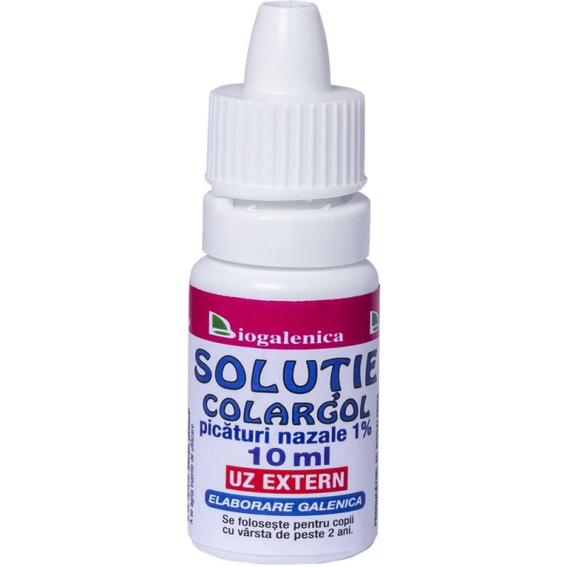 Set 2 x Picaturi Nazale Solutie Colargol, 1%, 10 ml