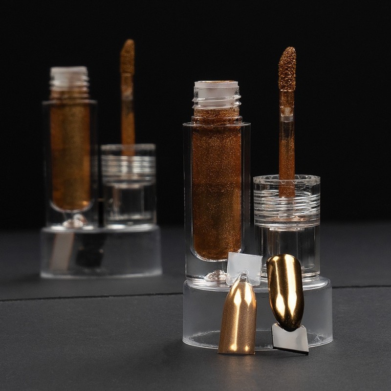 Set 2 x Pigment Unghii Mirror Luxorise, Gold