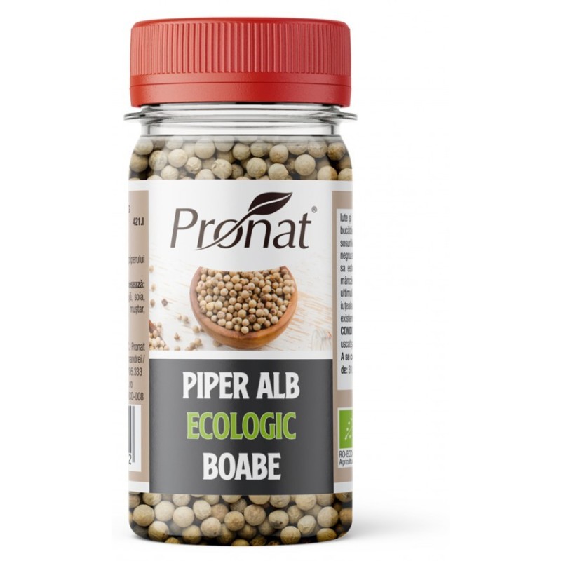 Set 2 x Piper Alb Boabe BIO, 60 g, Pronat