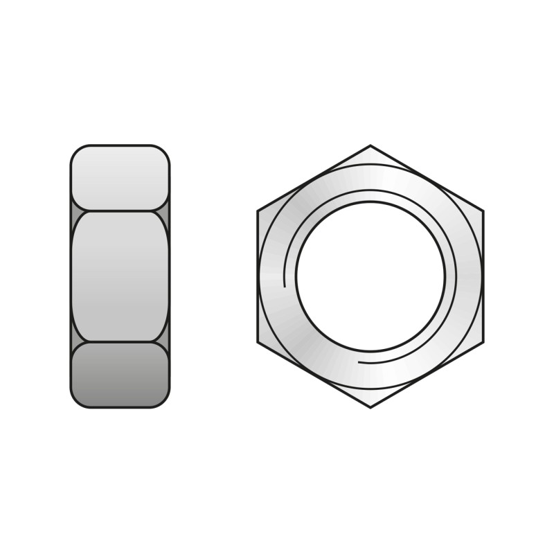 Set 2 x Piulita Hexagonala DIN 934 Inox A4-M27