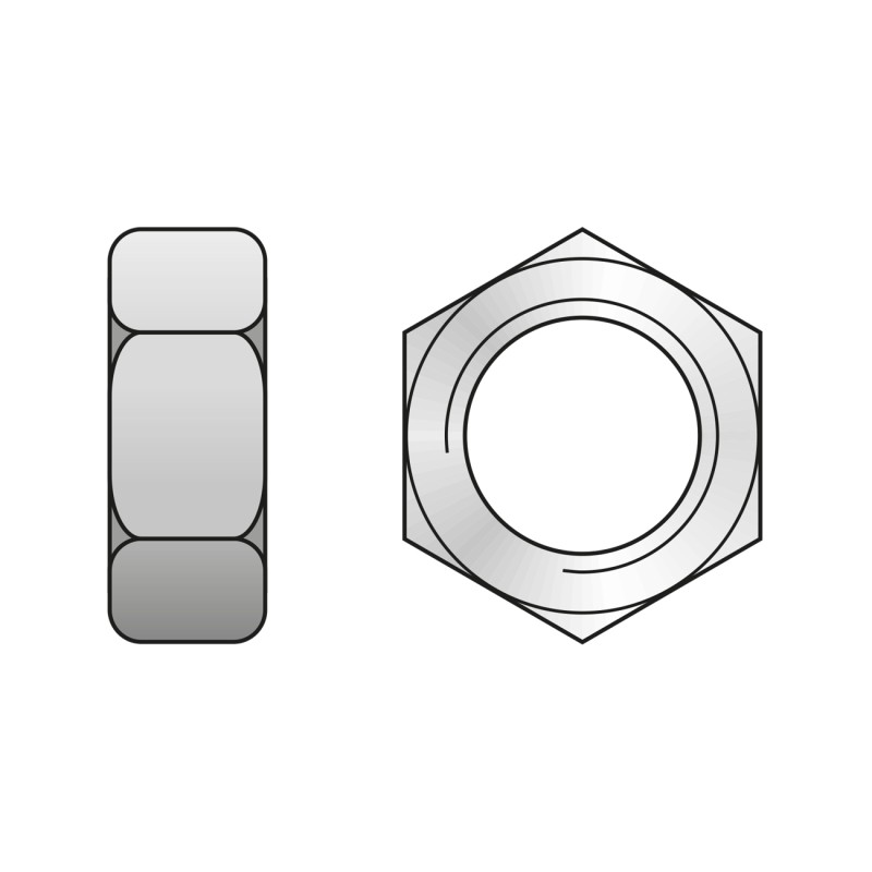 Set 2 x Piulita Hexagonala DIN 934 Otel gr.8 Zincat-M45 0934845S