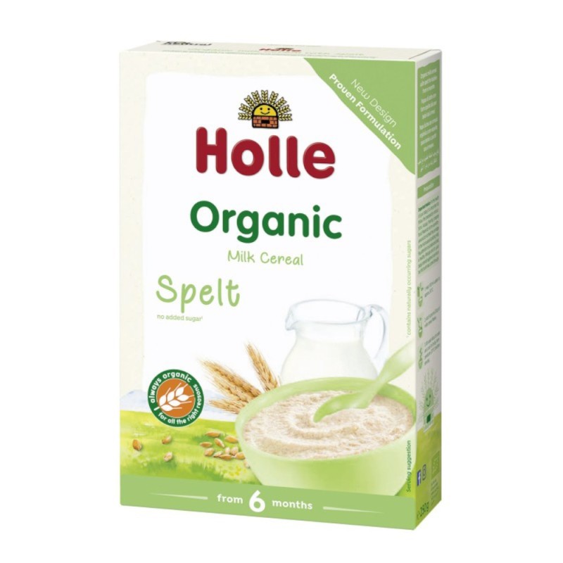 Set 2 x Piure de Grau, Spelta si Lapte Eco, Holle Baby, 250 g