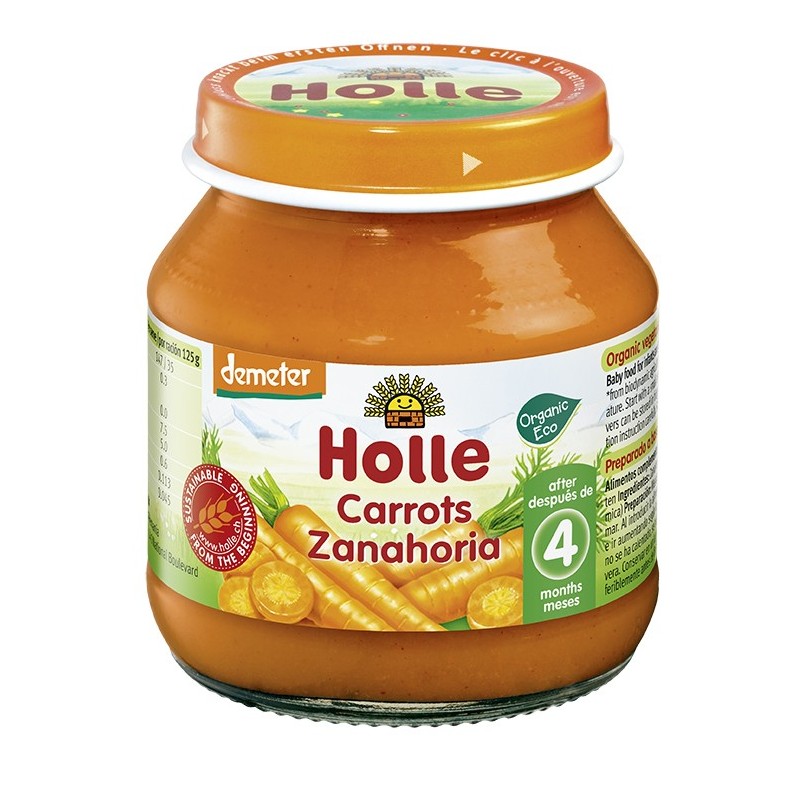 Set 2 x Piure de Morcovi Eco, Holle Baby, 125 g