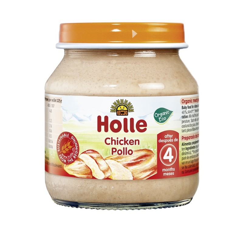Set 2 x Piure de Pui Eco, Holle Baby, 125 g