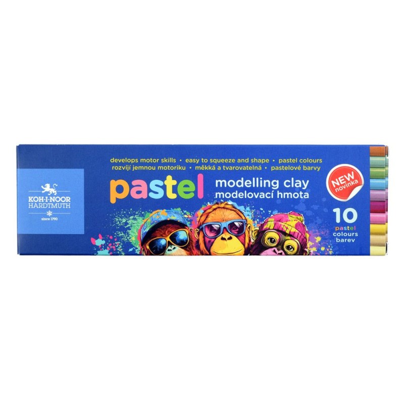 Set 2 x Plastilina, Diverse Culori, Pastel, 200 g, 10 Bucati