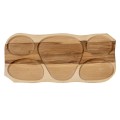 Set 2 x Platou cu 5 Compartimente, Lemn, 63 x 8 x 2.5 cm