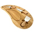Set 2 x Platou din Bambus, cu 3 Accesorii, pentru Prezentare si Servire Branzeturi, Grunberg