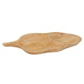 Set 2 x Platou in Forma de Frunza pentru Servire, Lemn de Arin, 52 x 26 cm