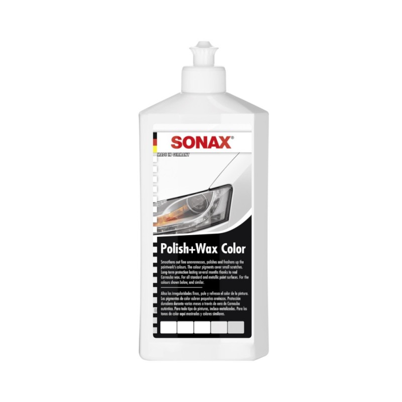 Set 2 x Polish cu Ceara pentru Culoarea Alba, Polish&Wax Nanopro, 500 ml, Sonax