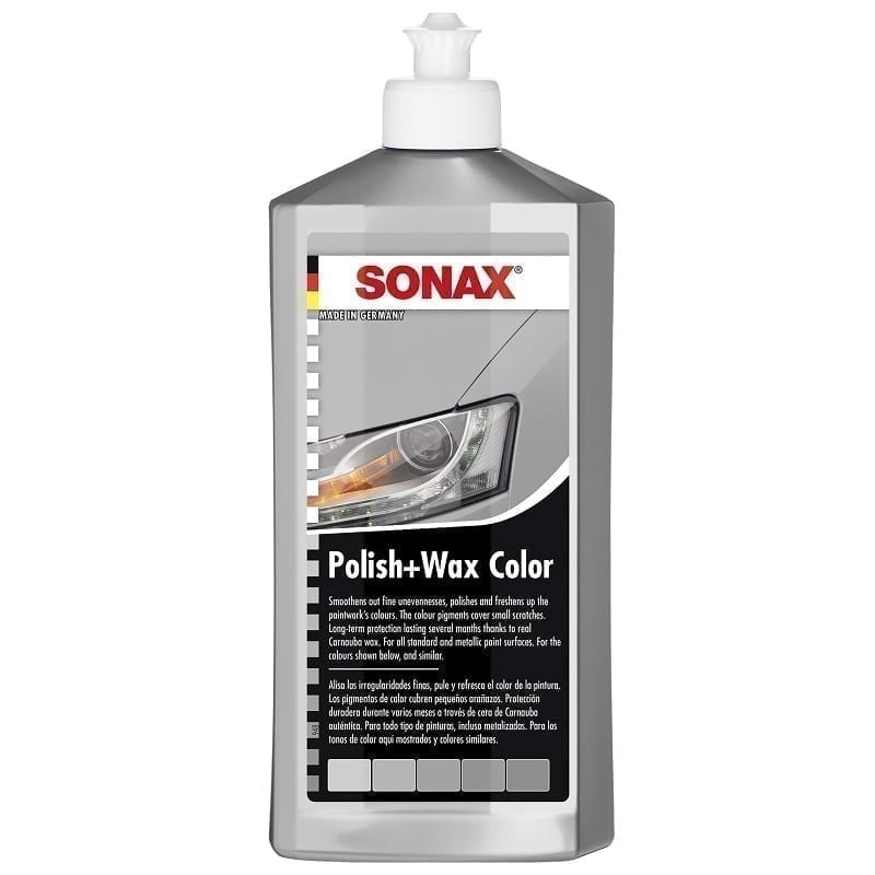 Set 2 x Polish cu Ceara pentru Culoarea Gri, Polish&Wax Nanopro, 500 ml, Sonax