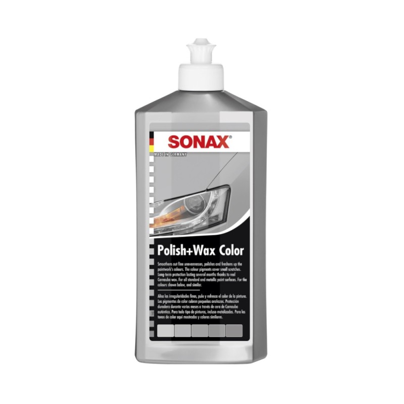 Set 2 x Polish cu Ceara pentru Culoarea Gri sau Argintiu, Polish&Wax Nanopro, 500 ml, Sonax