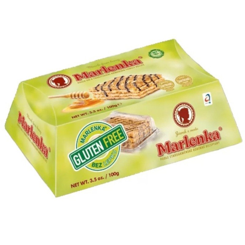 Set 2 x Prajitura fara Gluten Marlenka, cu Miere si Nuca, 100 g