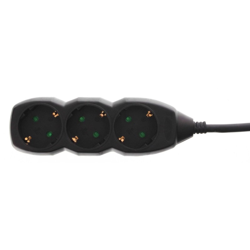 Set 2 x Prelungitor Electric 3 Prize, Negru, Sectiune Cablu 3 x 1.5mm2, Lungime 5 m, Well