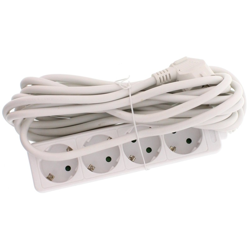 Set 2 x Prelungitor Electric, 4 Prize, Sectiune Cablu 3 x 1.5mm2, Lungime 5 m, 3500W, Well