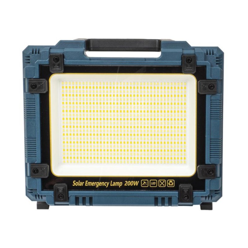 Set 2 x Proiector LED, 200W, Incarcare Solara si USB, Panou Incorporabil si Detasabil