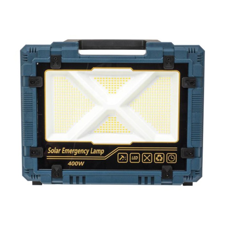 Set 2 x Proiector LED, 400W, Incarcare Solara si USB, Panou Incorporabil si Detasabil