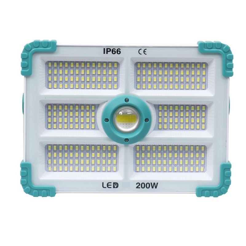 Set 2 x Proiector LED Panou Incorporabil, 280 Led-uri, 200W, Incarcare Solara si USB
