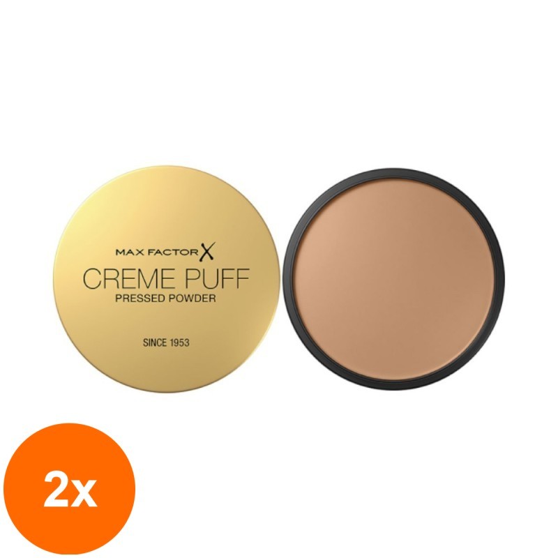 Set 2 x Pudra Compacta Max Factor Creme Puff, 13 Nouveau Beige, 14 g