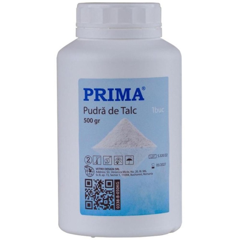 Set 2 x Pudra de Talc Prima, Recipient 500 g