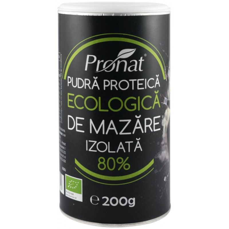 Set 2 x Pudra Proteica BIO de Mazare, Izolata, 200 g, Pronat