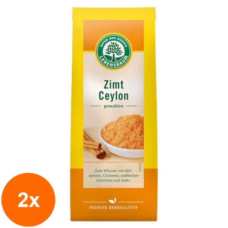 Set 2 x Pulbere de Scortisoara Bio de Ceylon, 50 g Lebensbaum