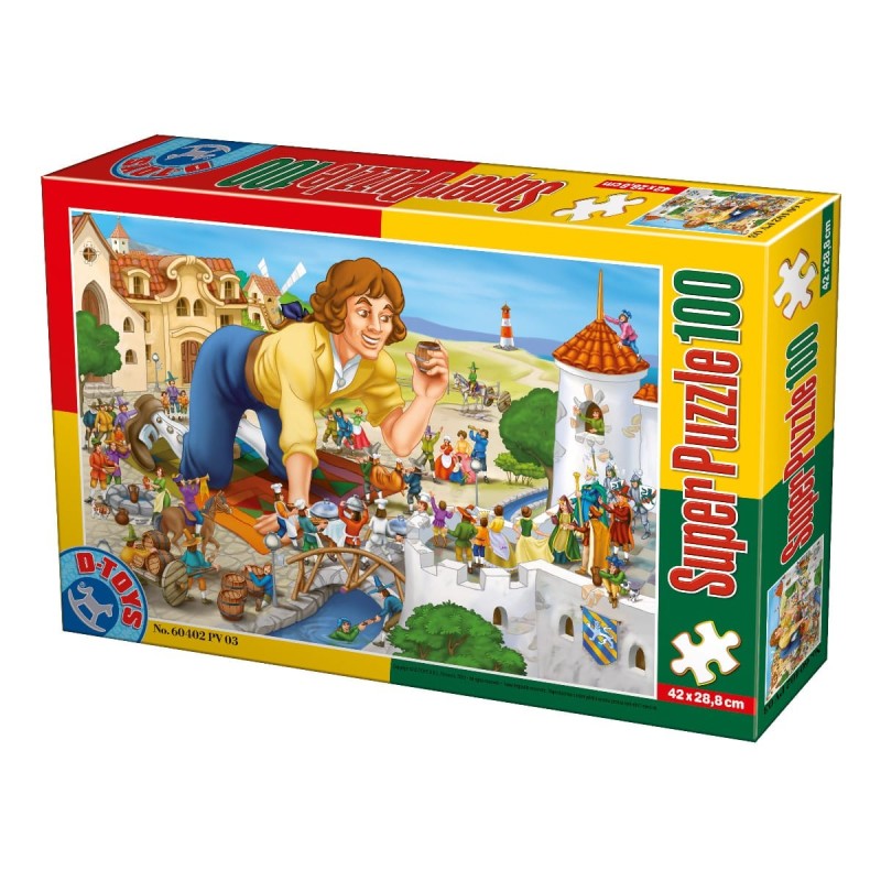 Set 2 x Puzzle 100 Piese, D-Toys, Calatoriile lui Gulliver