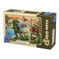 Set 2 x Puzzle 100 Piese, D-Toys, Scena cu Dinozauri