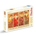 Set 2 x Puzzle 1000 Piese D-Toys, Alphonse Mucha, The Precious Stones, Pietre pretioase