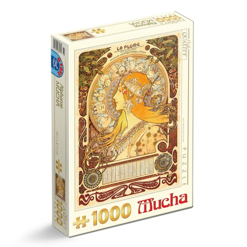 Set 2 x Puzzle 1000 Piese D-Toys, Alphonse Mucha, Zodiac