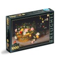 Set 2 x Puzzle 1000 Piese D-Toys, Bruegel cel Batran, Flowers in a Basket and a Vase