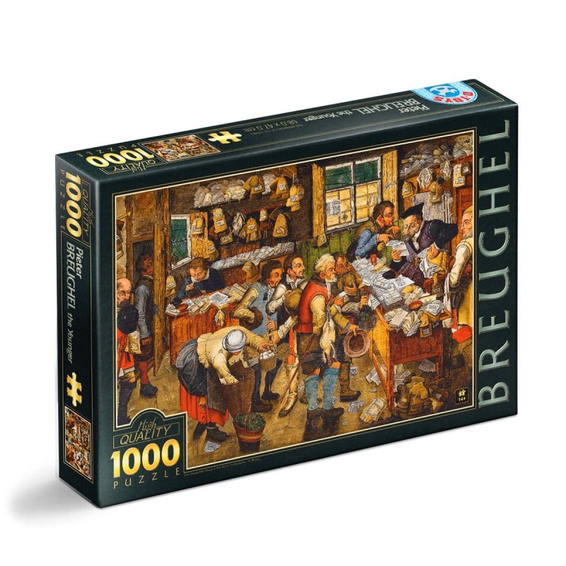 Set 2 x Puzzle 1000 Piese D-Toys, Bruegel cel Tanar, The Payment of the Tithes