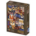 Set 2 x Puzzle 1000 Piese D-Toys, Bufnite de Kurti Andrea