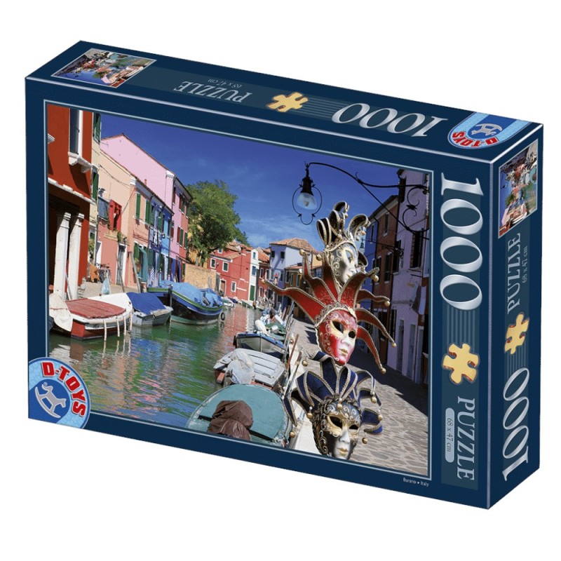 Set 2 x Puzzle 1000 Piese D-Toys, Burano, Italia