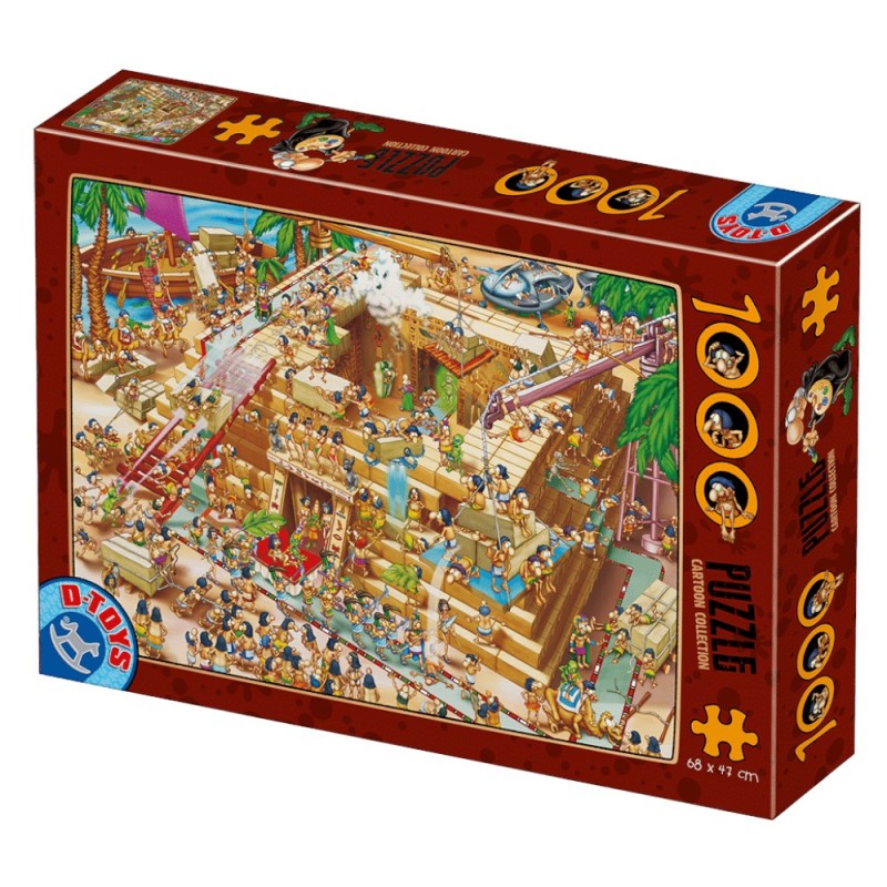 Set 2 x Puzzle 1000 Piese D-Toys, Cartoon Piramida Egipteana