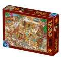 Set 2 x Puzzle 1000 Piese D-Toys, Cartoon Piramida Egipteana