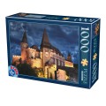 Set 2 x Puzzle 1000 Piese D-Toys, Castelul Corvinilor Hunedoara, Noaptea