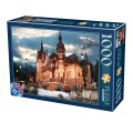 Set 2 x Puzzle 1000 Piese D-Toys, Castelul Peles, Seara