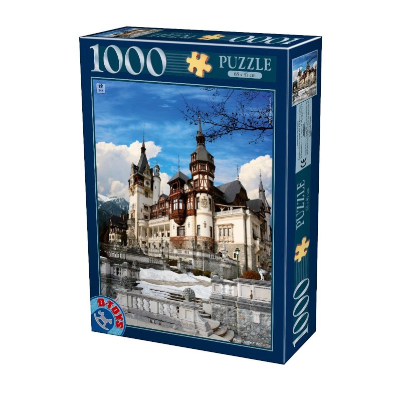 Set 2 x Puzzle 1000 Piese D-Toys, Castelul Peles, Ziua