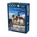 Set 2 x Puzzle 1000 Piese D-Toys, Castelul Peles, Ziua