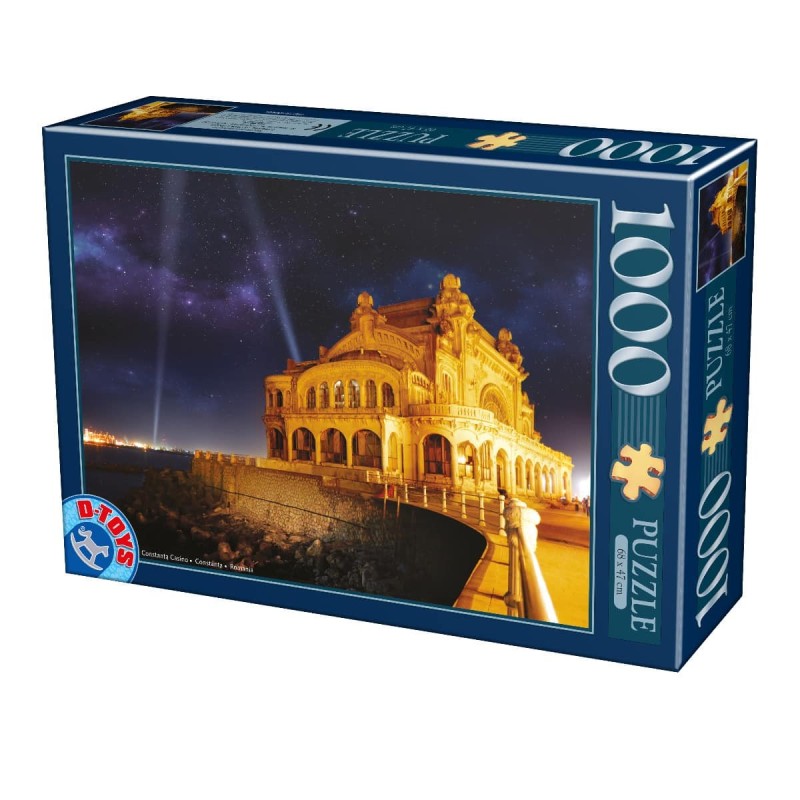 Set 2 x Puzzle 1000 Piese D-Toys, Cazinoul din Constanta, Noaptea
