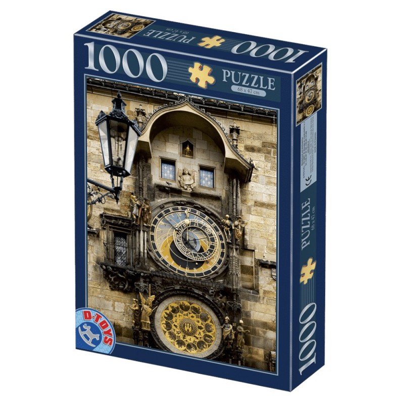 Set 2 x Puzzle 1000 Piese D-Toys, Ceasul Astronomic din Praga